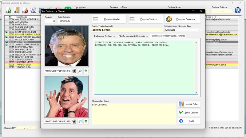 Imagens do Programa Vidra�aria e Esquadria v7.7 Plus