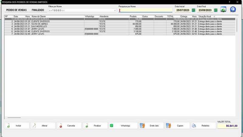 Imagens do Programa Vidra�aria e Esquadria v7.7 Plus