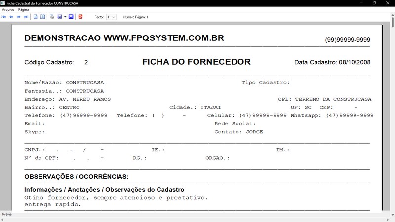 Imagens do Programa Vidra�aria e Esquadria v7.7 Plus