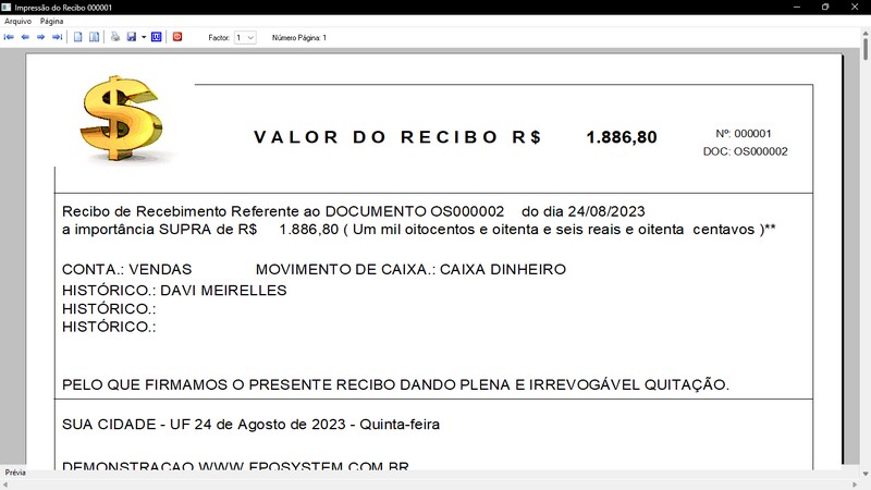 Imagens do Programa Vidra�aria e Esquadria v7.7 Plus