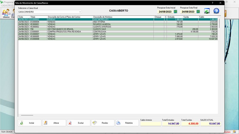 Imagens do Programa Vidra�aria e Esquadria v7.7 Plus