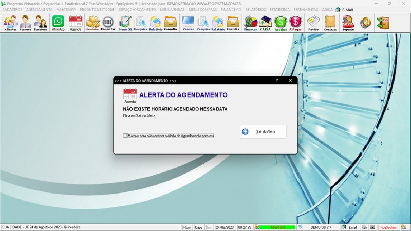 Imagens do Programa Vidra�aria e Esquadria v7.7 Plus
