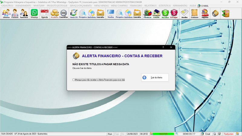 Imagens do Programa Vidra�aria e Esquadria v7.7 Plus