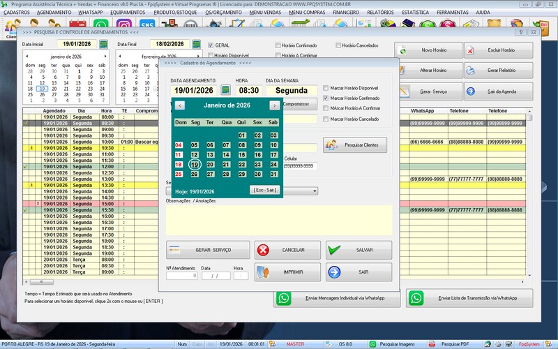 Programa OS Assist�ncia T�cnica 8.0 Plus