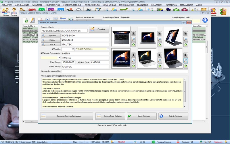 Programa OS Assist�ncia T�cnica 8.0 Plus