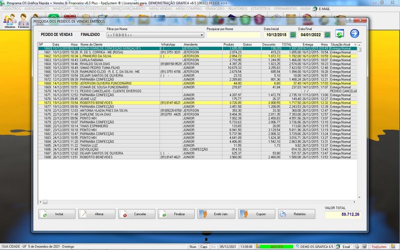 Imagens do Programa Grafica 6.5