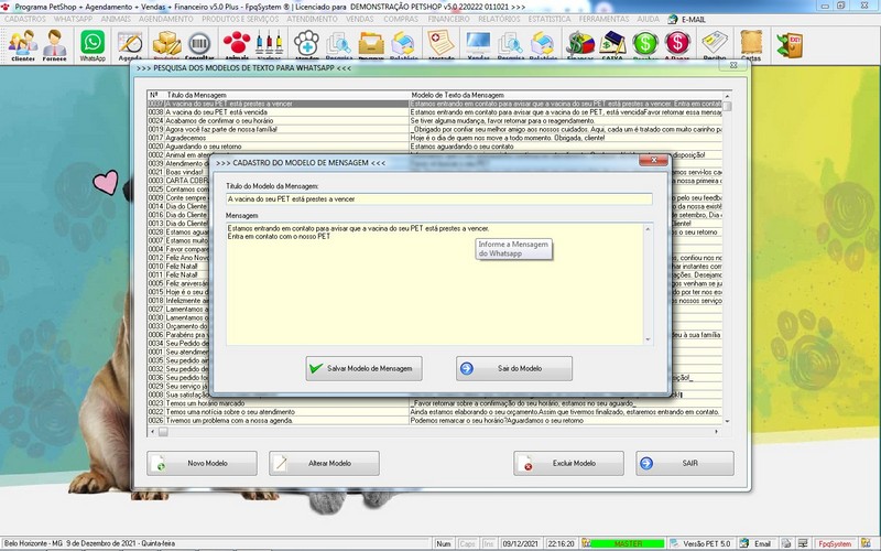 Programa PetShop 5.0 Plus WhatsApp