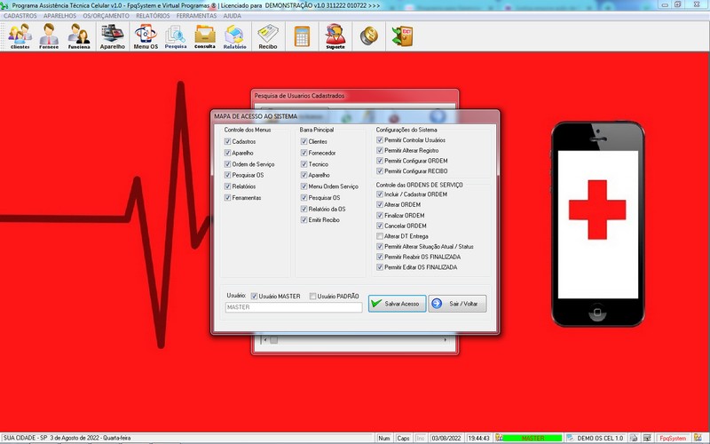 Programa OS Assist�ncia T�cnica para Celular 1.0 Plus