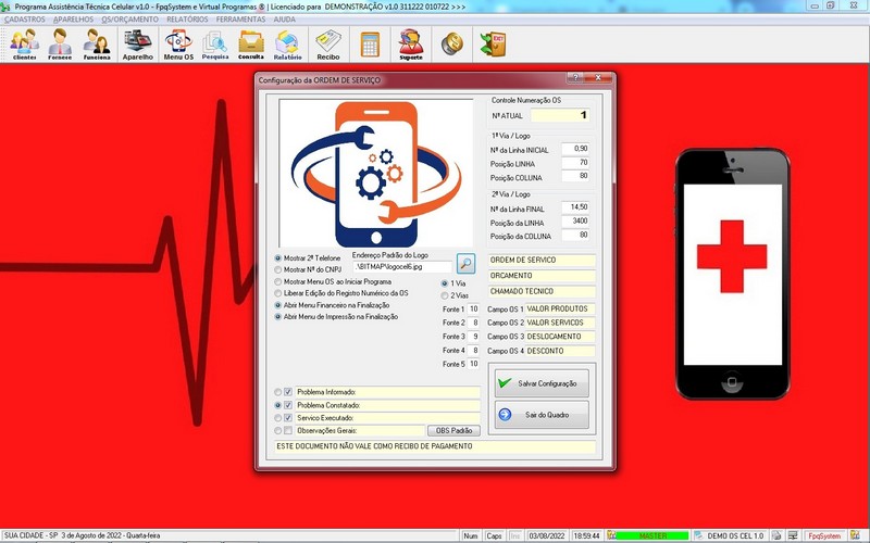Programa OS Assist�ncia T�cnica para Celular 1.0 Plus