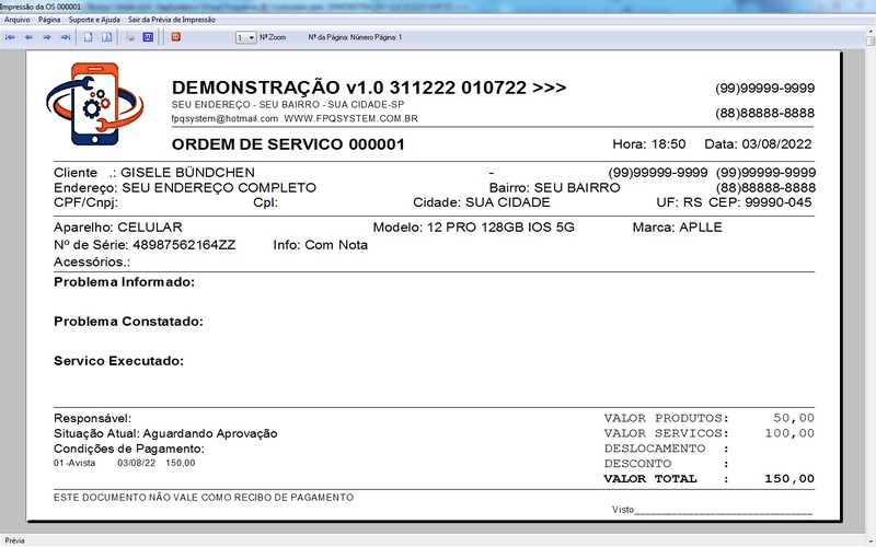 Programa OS Assist�ncia T�cnica para Celular 1.0 Plus
