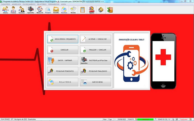 Programa OS Assist�ncia T�cnica para Celular 1.0 Plus