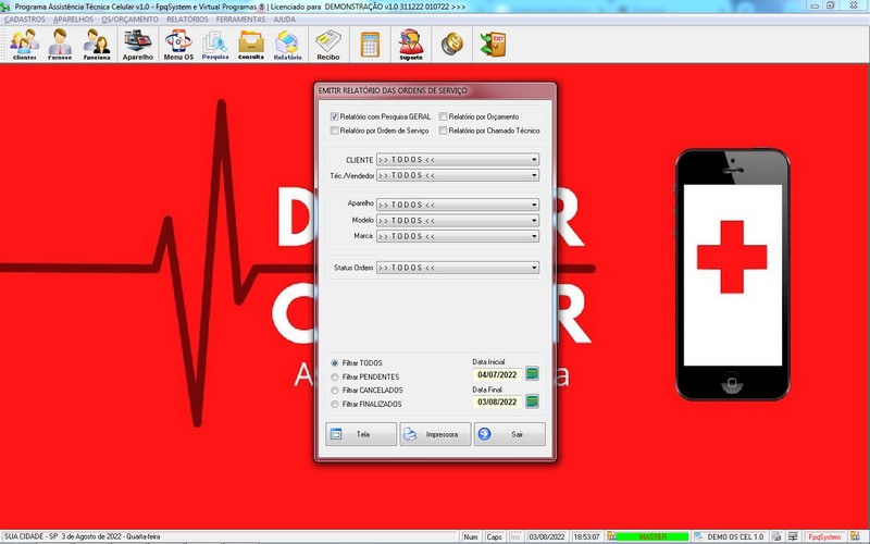 Programa OS Assist�ncia T�cnica para Celular 1.0 Plus
