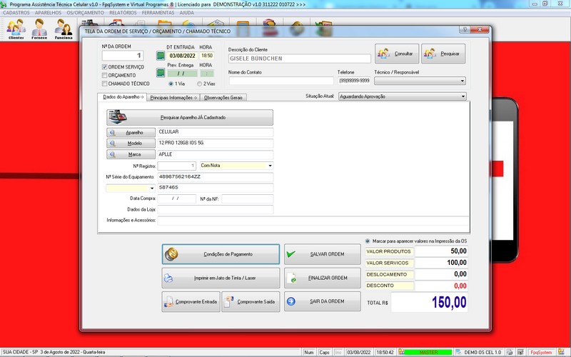 Programa OS Assist�ncia T�cnica para Celular 1.0 Plus