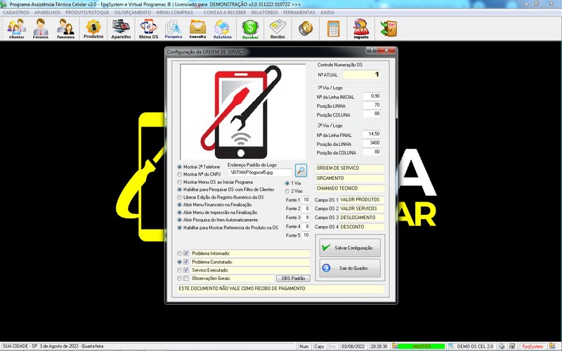 Programa OS Assist�ncia T�cnica para Celular 2.0 Plus