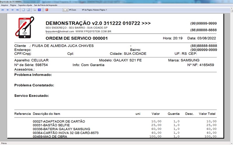 Programa OS Assist�ncia T�cnica para Celular 2.0 Plus