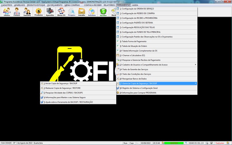 Programa OS Assist�ncia T�cnica para Celular 2.0 Plus