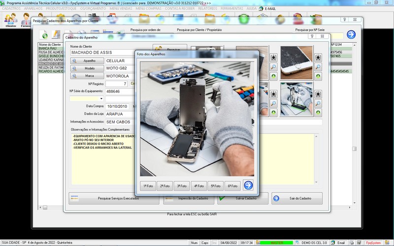 Programa OS Assist�ncia T�cnica para Celular 3.0 Plus