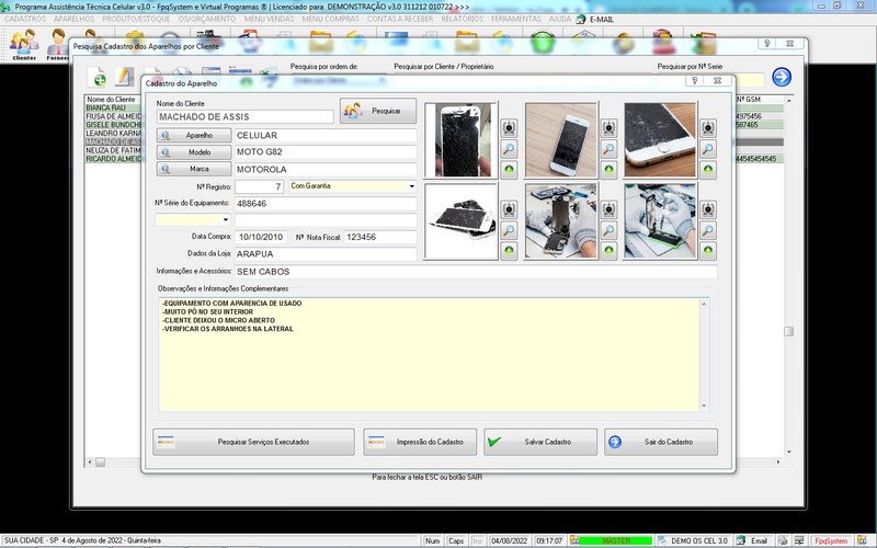 Programa OS Assist�ncia T�cnica para Celular 3.0 Plus