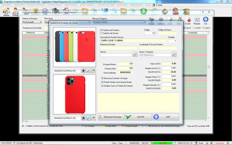 Programa OS Assist�ncia T�cnica para Celular 3.0 Plus