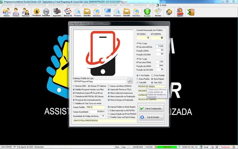 Programa OS Assist�ncia T�cnica para Celular 3.0 Plus