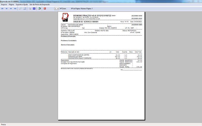 Programa OS Assist�ncia T�cnica para Celular 3.0 Plus