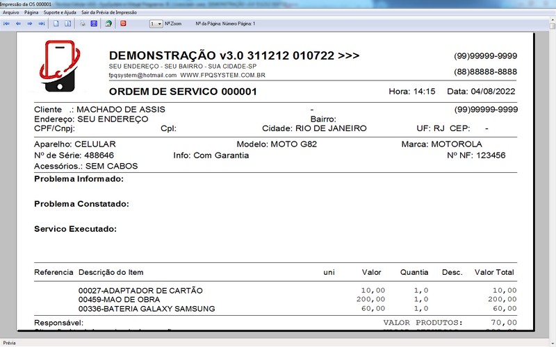 Programa OS Assist�ncia T�cnica para Celular 3.0 Plus