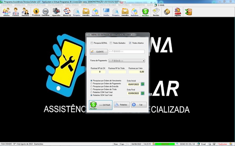 Programa OS Assist�ncia T�cnica para Celular 3.0 Plus