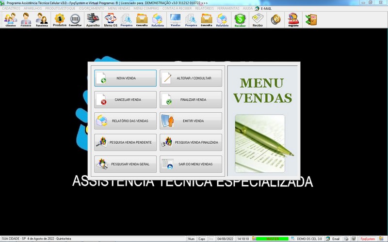 Programa OS Assist�ncia T�cnica para Celular 3.0 Plus