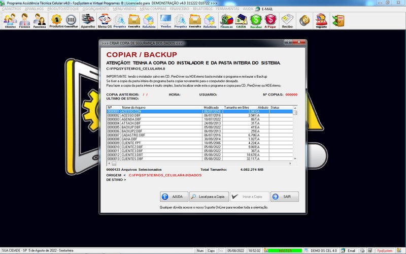 Programa OS Assist�ncia T�cnica para Celular 4.0 Plus