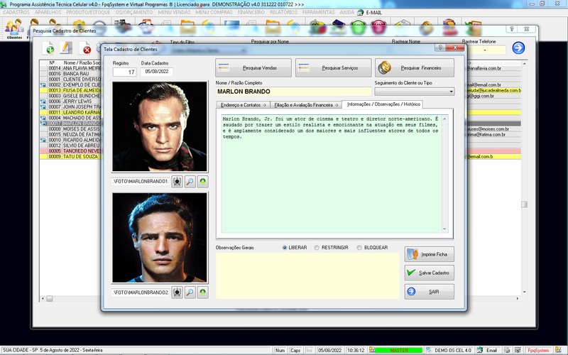 Programa OS Assist�ncia T�cnica para Celular 4.0 Plus