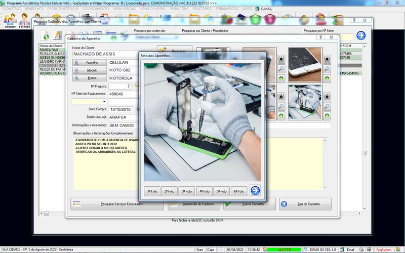 Programa OS Assist�ncia T�cnica para Celular 4.0 Plus