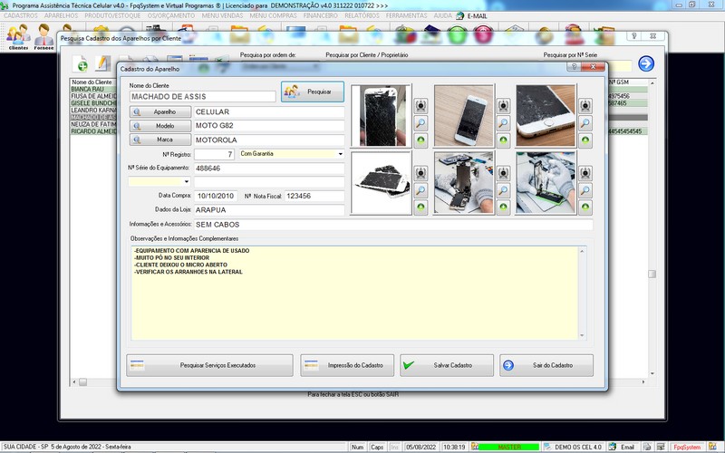 Programa OS Assist�ncia T�cnica para Celular 4.0 Plus