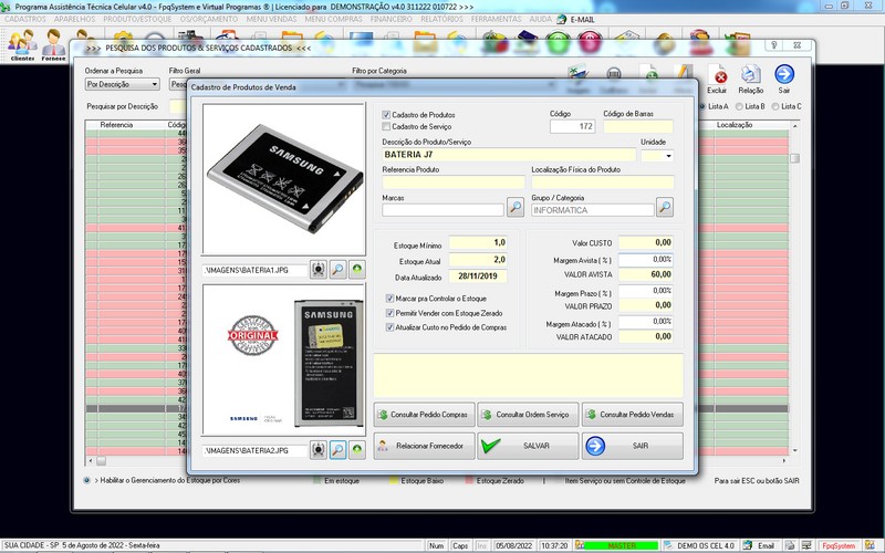 Programa OS Assist�ncia T�cnica para Celular 4.0 Plus
