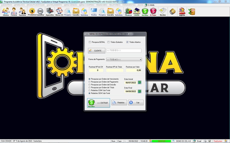 Programa OS Assist�ncia T�cnica para Celular 4.0 Plus