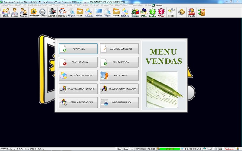 Programa OS Assist�ncia T�cnica para Celular 4.0 Plus