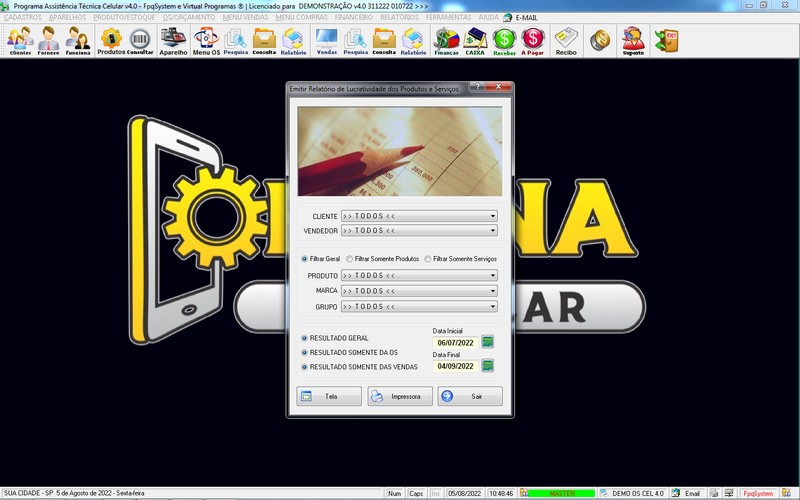 Programa OS Assist�ncia T�cnica para Celular 4.0 Plus