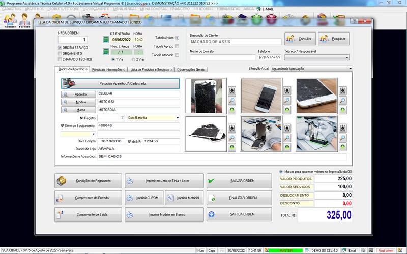 Programa OS Assist�ncia T�cnica para Celular 4.0 Plus