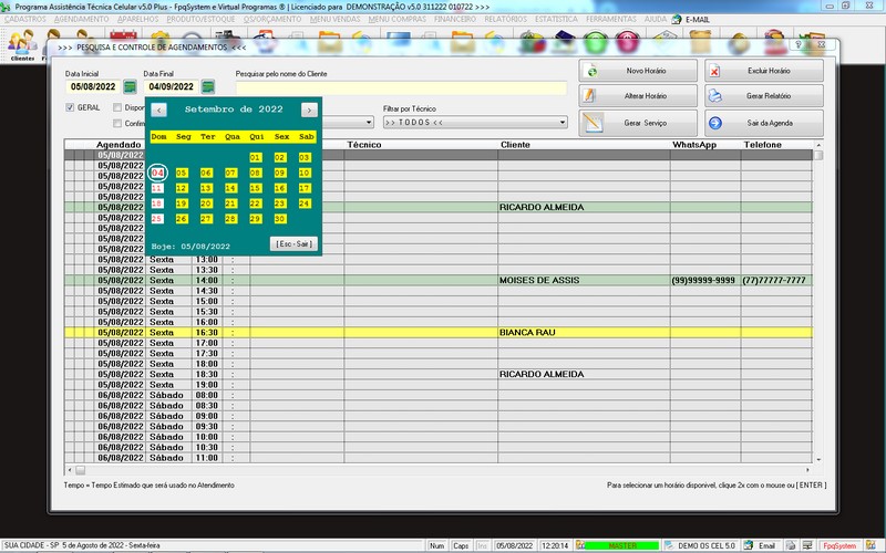 Programa OS Assist�ncia T�cnica para Celular 5.0 Plus