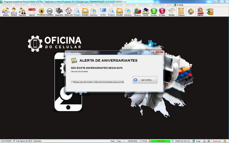 Programa OS Assist�ncia T�cnica para Celular 5.0 Plus