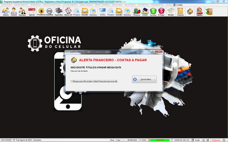 Programa OS Assist�ncia T�cnica para Celular 5.0 Plus