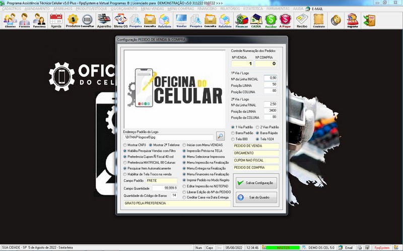 Programa OS Assist�ncia T�cnica para Celular 5.0 Plus