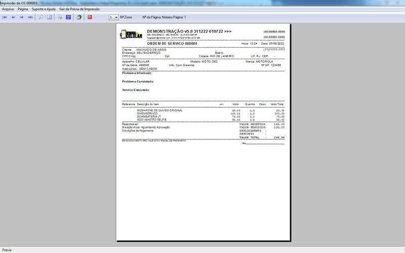 Programa OS Assist�ncia T�cnica para Celular 5.0 Plus