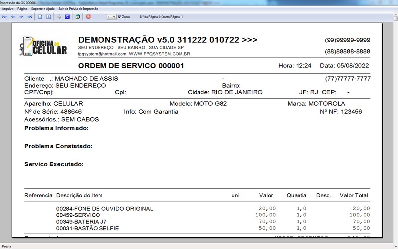 Programa OS Assist�ncia T�cnica para Celular 5.0 Plus