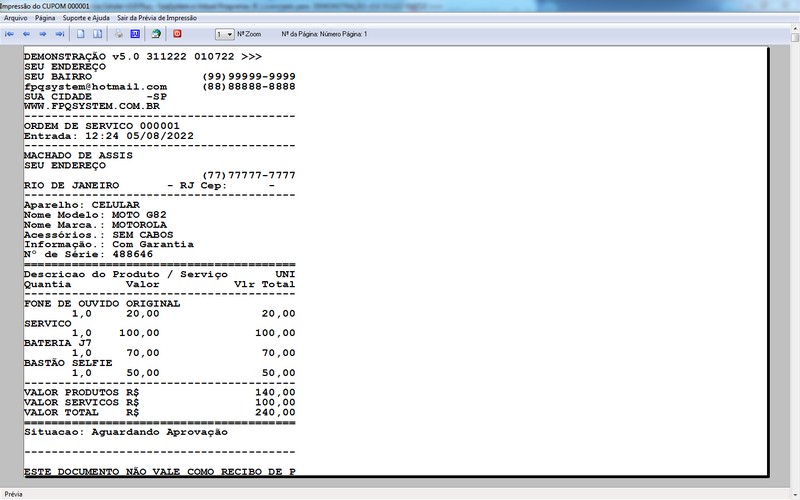 Programa OS Assist�ncia T�cnica para Celular 5.0 Plus