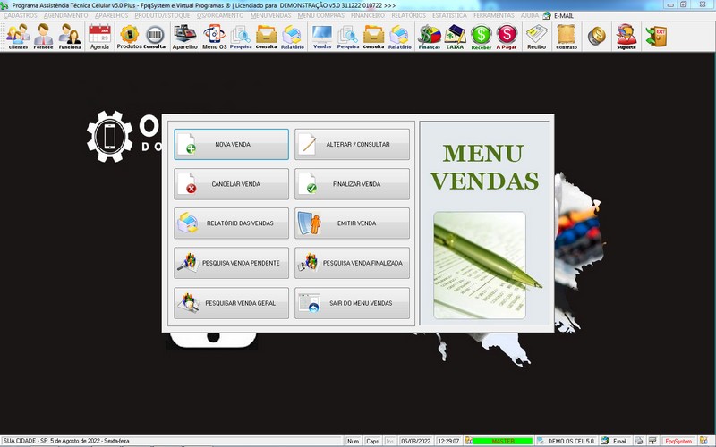 Programa OS Assist�ncia T�cnica para Celular 5.0 Plus
