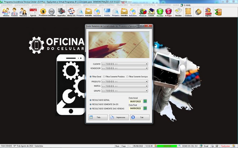 Programa OS Assist�ncia T�cnica para Celular 5.0 Plus