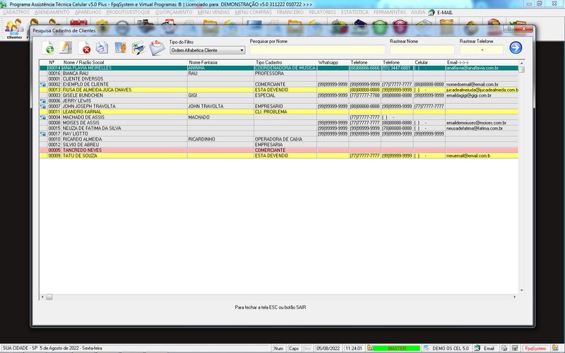 Programa OS Assist�ncia T�cnica para Celular 5.0 Plus