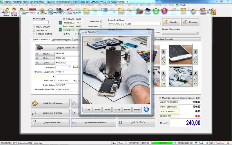Programa OS Assist�ncia T�cnica para Celular 5.0 Plus