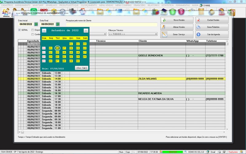 Programa OS Assist�ncia T�cnica para Celular 6.0 Plus
