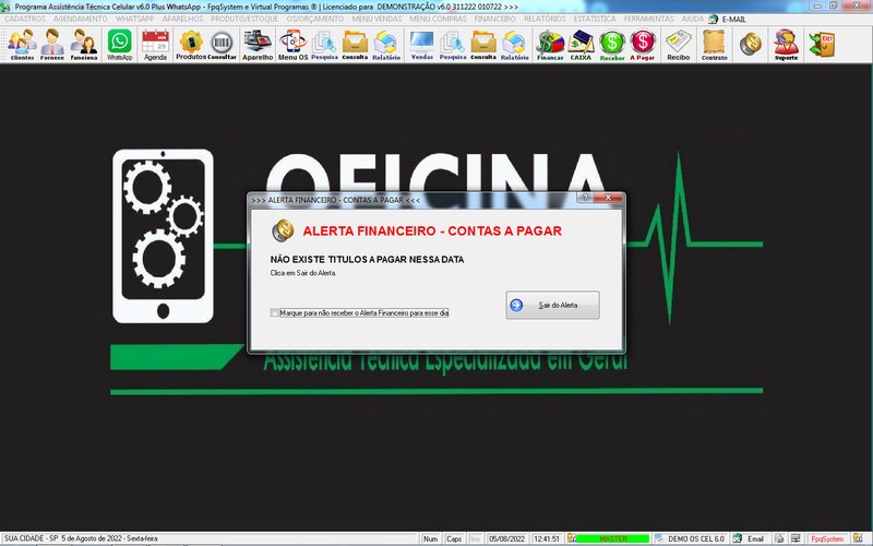 Programa OS Assist�ncia T�cnica para Celular 6.0 Plus